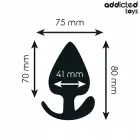 Addicted Toys silikoonist anaaltapp – 8 cm – L – Must — Foto 4