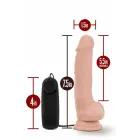 Dr. Skin Dr. Tim – vibreeriv realistlik dildo – beež – 7,5 tolli – imukupp – mitmekiiruseline — Foto 4