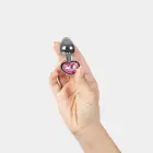 Pink Heart Metal Butt Plug – S – 7 cm (2.8″) — Photo 3