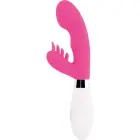 Dorcel Glossy Elvi – dvimotorinis triušio vibratorius – 10 rėžimų, silikonas – rožinė – 12 cm — Nuotrauka 2