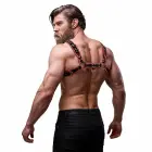 Fetish Submissive Attitude Men's Chest Harness – Black/Red – One Size — Photo 5