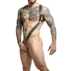 DNGEON Straight Back Harness ķermeņa siksnu josta – zaļa – One size — Foto 1