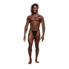 Male Power Leo Faux Leather Chest Harness – Black/Red — Photo 4