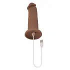 EVOLVED 7 Inch Girthy Vibrating Dildo – dark flesh – rechargeable silicone – suction cup — Photo 5