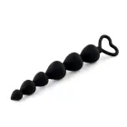 Anal Beads Black Heart anālās bumbiņas – 17 cm – Melns Foto 1