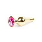 Plug-Jewellery Gold анальная пробка – 9.5 cm (3.7″) – Розовая — Фото 7