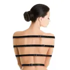 Shots Full Body Adjustable Bondage Belts Set Black PU Leather — Photo 1