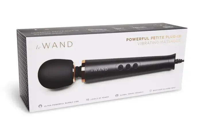 Le Wand Powerful Petite сетевой wand вибратор – 25 cm (9.8″) – черный