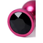 TOYFA metāla anālais spraudnis ar melnu dārgakmeni – Sarkans Foto 8