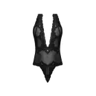 Magic Silk Exposed Deep Look bodijs ar kakla siksniņām – melns – S/M — Foto 4