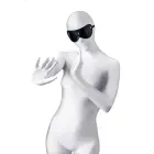 Anonymo mask, PU leather, black, 24 cm Foto 1