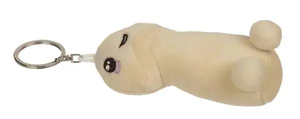 Metalowy brelok z pluszowym penisem Photo
