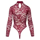 Cottelli Lingerie Lace Bodysuit – Bordeaux Red – 2XL — Photo 6