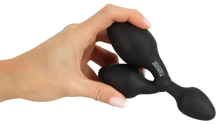 Black Velvets trigubas analinis kištukas – 13.8 cm – Black Photo