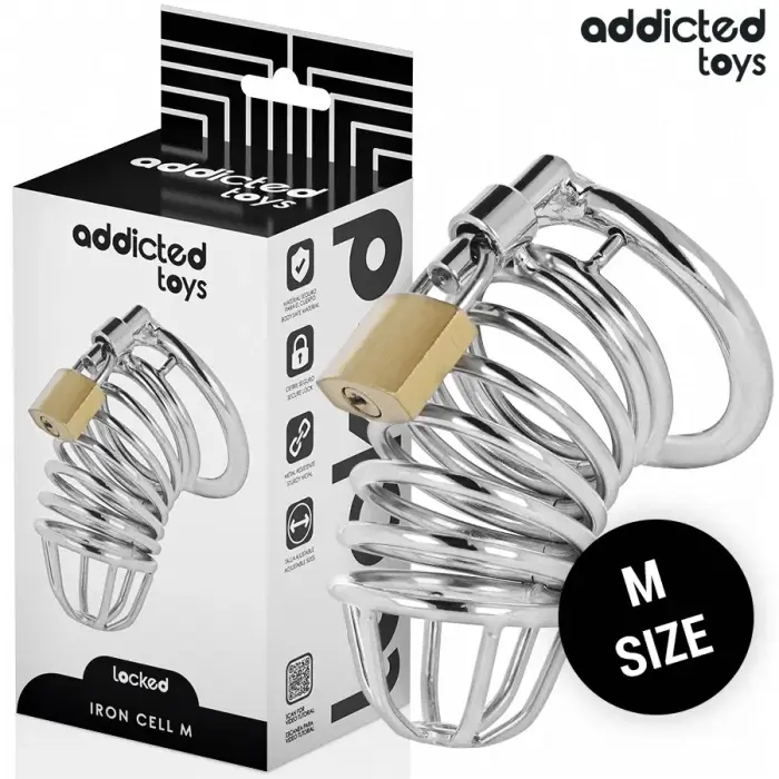 Addicted Toys Locked Iron Cell металлическая система целомудрия – размер M