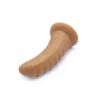 Rievots dildo ar piesūcekni – 20 cm (8″) – Miesas krāsa — Foto 9
