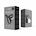 Sinner Gear silikoninis strap-on lenktas dildo su diržu – 17.5 cm (6.9″) – juodas — Nuotrauka 3