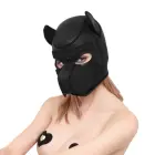 Neopreno šuniuko BDSM kaukė – juoda – XL — Nuotrauka 6
