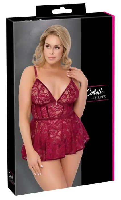 Cottelli CURVES Babydoll Set – Red – XL
