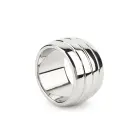 Mr. Steel ovalus varpos žiedas – 4 cm — Nuotrauka 1