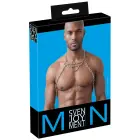 Svenjoyment men's metal chain chest harness with D-ring – silver — Photo 1