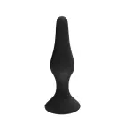 Liels gluds silikona anālais spraudnis L Melns – 12.5 cm (4.9″) — Foto 1