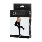 ELIZA läikivad wetlook sukad pitsiga – mustad – L — Foto 3