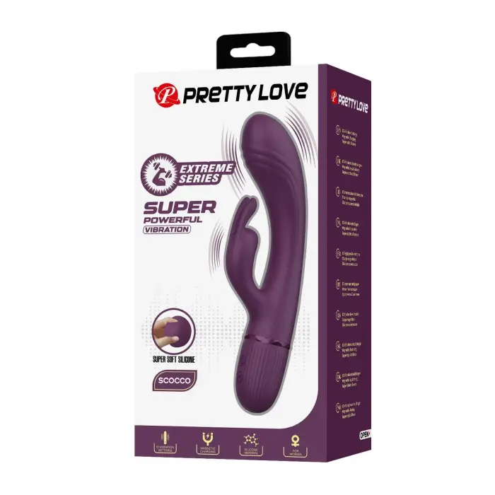 Pretty Love Scocco гибкий кролик-вибратор – 20 cm – фиолетовый
