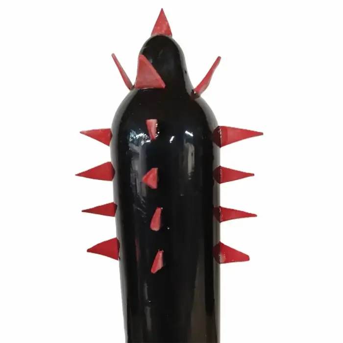 CONDOMERIE käsitsi maalitud dekoratiivne kondoom Black Cactus XL Art Edition