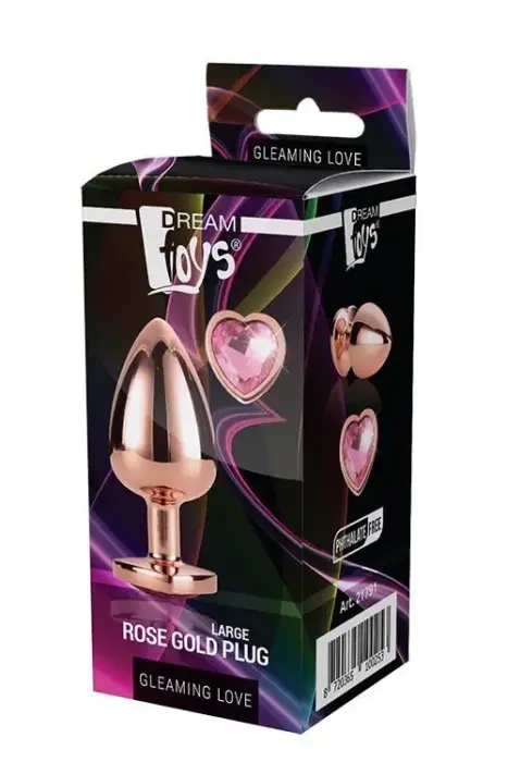 Gleaming Love Rose Gold Anal Plug L – 9.5 cm (3.7″) – Multicolored