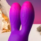 Гибкий кролик-вибратор Rocks-Off Glo-Girl Bunny – 13.2 cm (5.2″) – фиолетовый — Фото 3