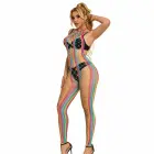Subblime 952358 Rainbow Mesh Halter Neck Dress – One Size — Photo 3