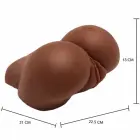 ACT Intimate Machine Big Ass TPR Dual Channel Masturbator with Brown Vibrator – 21 cm — Photo 5
