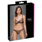Cottelli комплект белья 85B/L – чёрный сетчатый с золотым сиянием — Фото 1