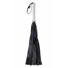 Sportsheets Edge Flogger – флоггер из искусственной кожи с рукояткой из нержавеющей стали – чёрный — Фото 2