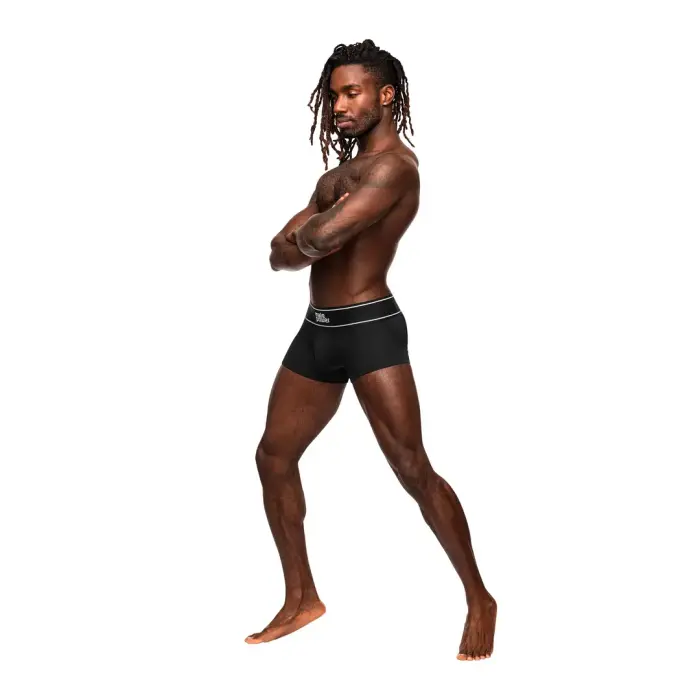 Male Power Modal Rib Pouch Short – Black – L