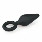 EasyToys силиконовая анальная пробка с кольцом – 10 см – Черный — Фото 4