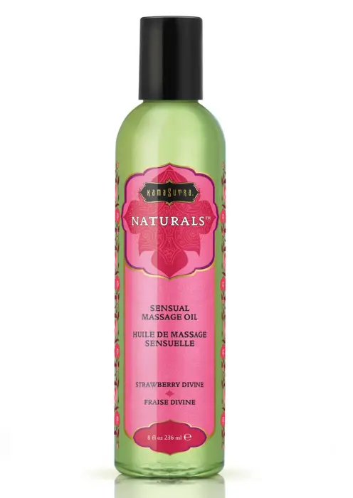 Kama Sutra Naturals massaažiõli – maasika – 236 ml
