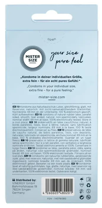 Mister Size 69 mm презервативы – 10 шт. Фото num