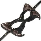 Rebellion Reign Cat Mask – маска кошки из ПУ с ушками и заклёпками – готика — Фото 5