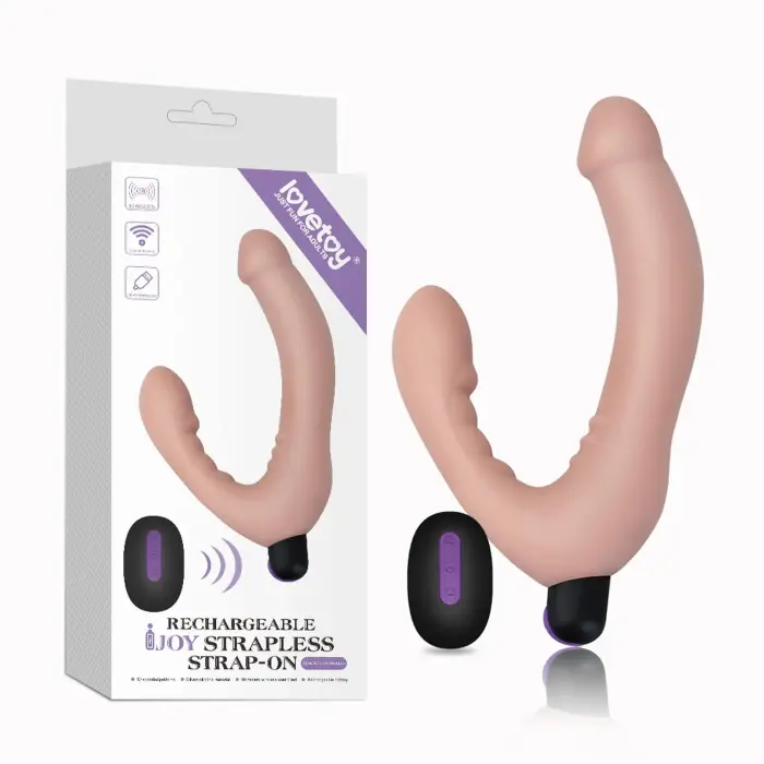 LoveToy IJOY – перезаряжаемый страпон без ремней с пультом дистанционного управления – силикон – 20,3 см