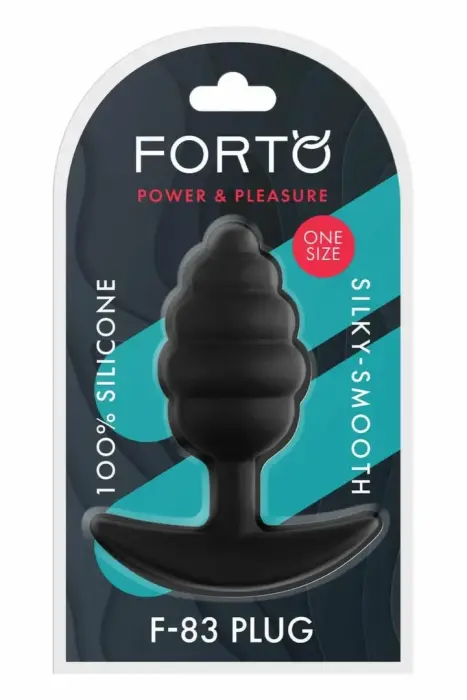 FORTO F-83 SPIR anālais spraudnis – M – Melns