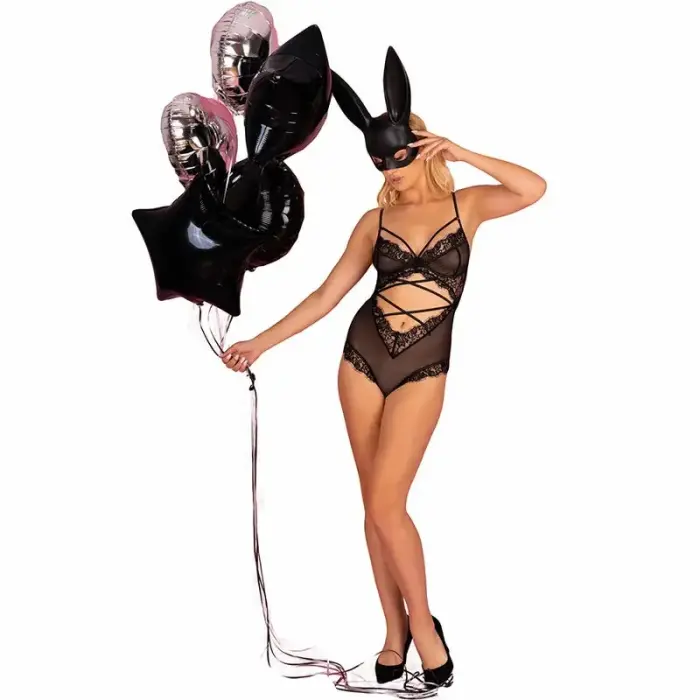 Livco Corsetti Fashion Kylssiam LC 90613 Bodysuit – Black – L/XL
