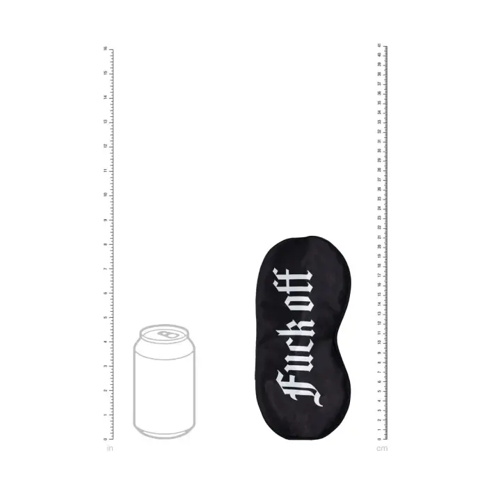 Fuck Off - Printed Satin Mask - Black Foto 7
