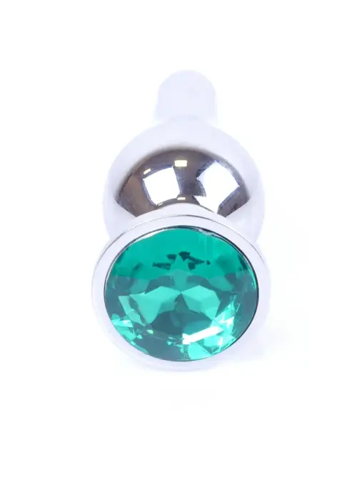 Plug-Jewellery Silver anālais spraudnis – 9.5 cm (3.7″) – Zaļš