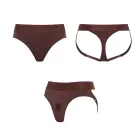 Harness Lingerie Heroine kūno diržų rinkinys – XL – rudas — Nuotrauka 5