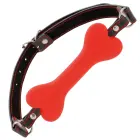 Darkness Red Bone silikona regulējamais knevelis – sarkana – 14.8 cm — Foto 2