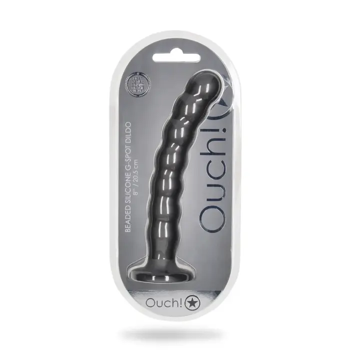 Текстурированный G-точки дилдо с присоской – 20.5 cm (8″) – Цвет Gunmetal