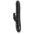 Black&Silver Kenji vibrating & rotating silicone vibrator – WatchMe compatible – 24.5 cm — Photo 5