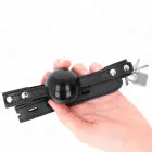 KINK Soft TPE кляп-шар Model 3 – регулируемый ремешок 4см – чёрный — Фото 4